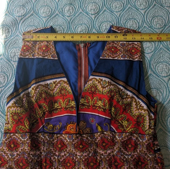 Vintage 70s vibrant print maxi dress - Picture 14 of 14